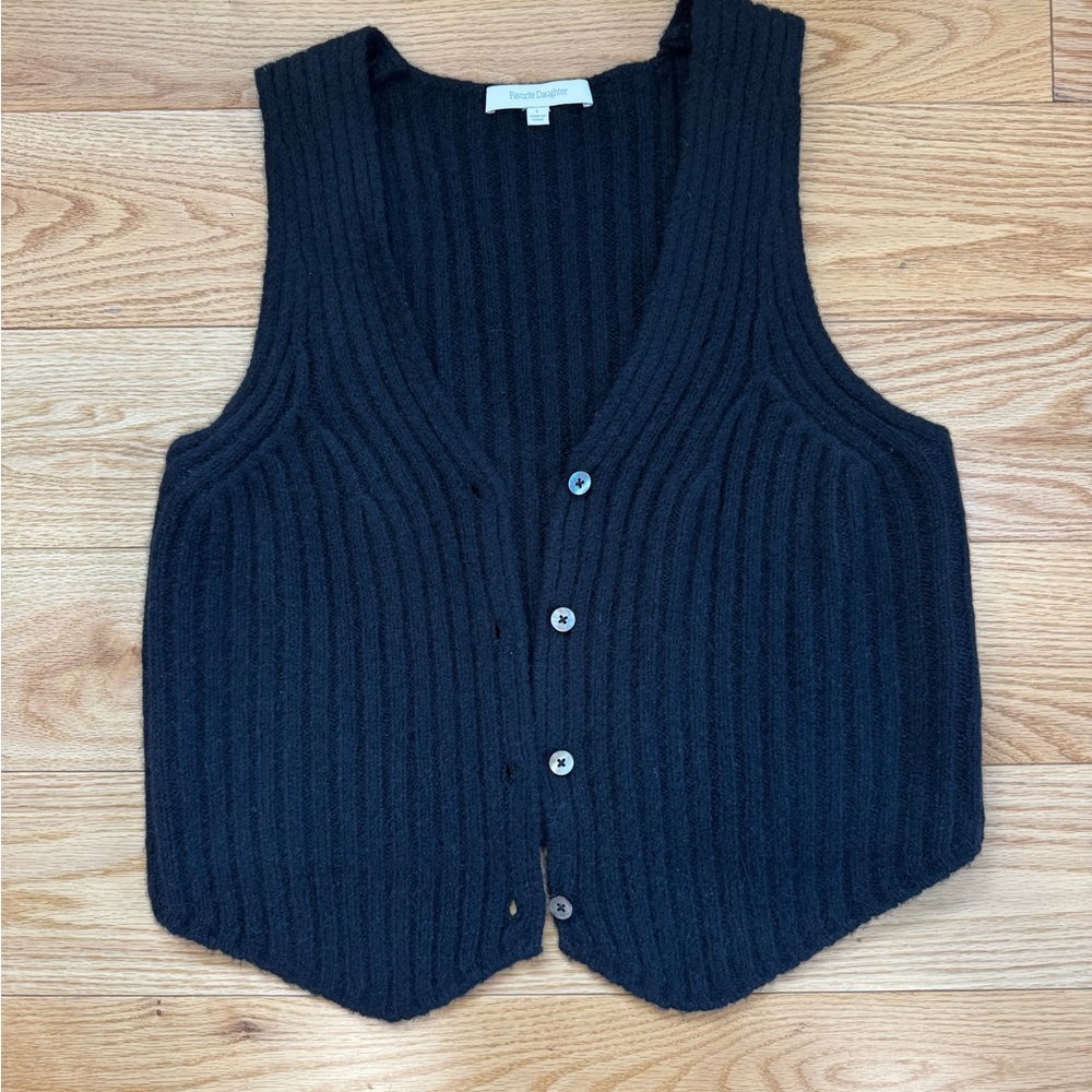 Favorite Daughter Black V-Neck Sweater